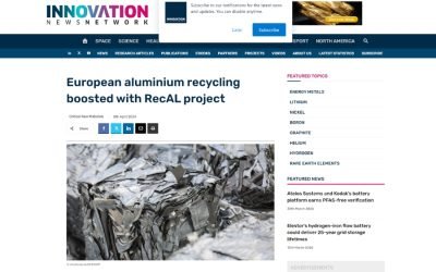 European aluminium recycling boosted with RecAL project