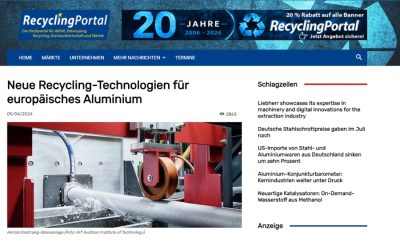 Neue Recycling-Technologien für europäisches Aluminium